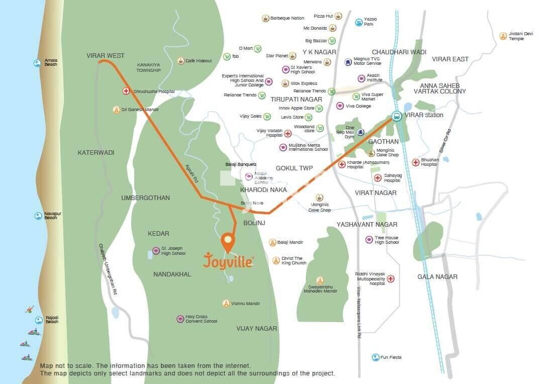 Shapoorji Pallonji Joyville Palm Meadows Location Image