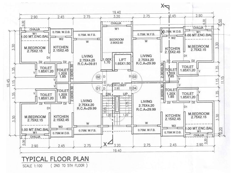 Shree Mahaveer Apartment Floor Plans
