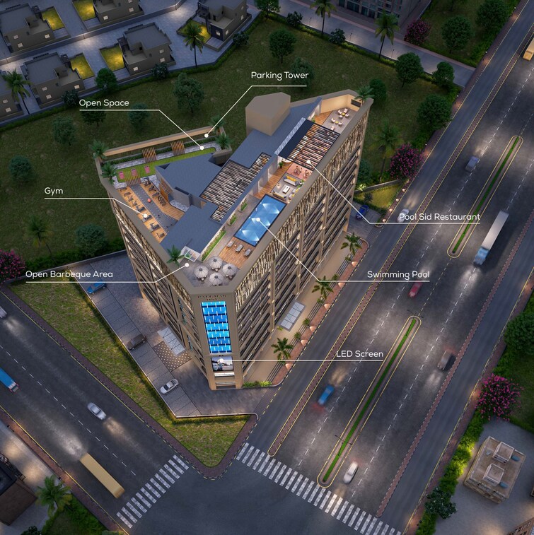 Shree Palghar One Tower View