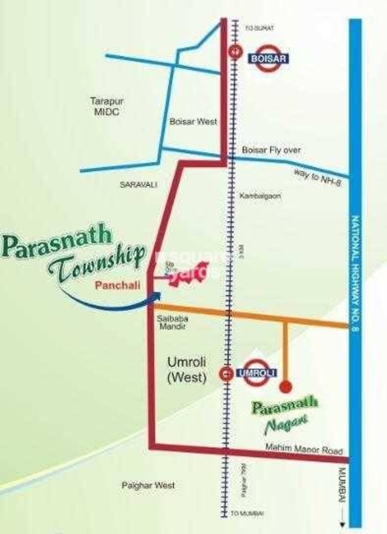 Shreenath Parasnath Township Location Image