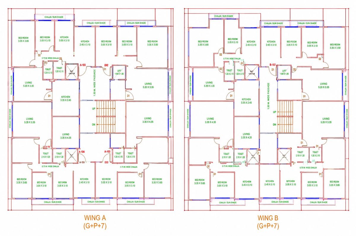 Shrushti Deepa Heights Floor Plans