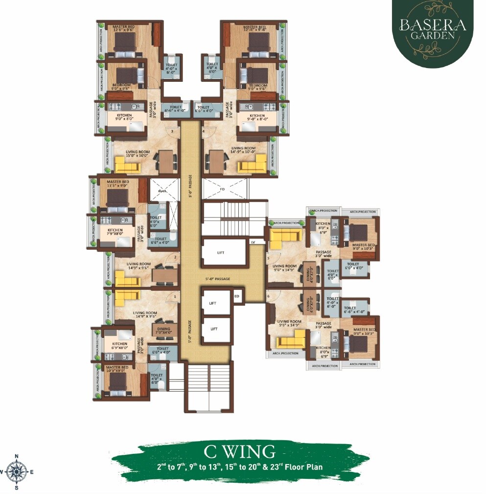 Skyland Basera Garden Floor Plans