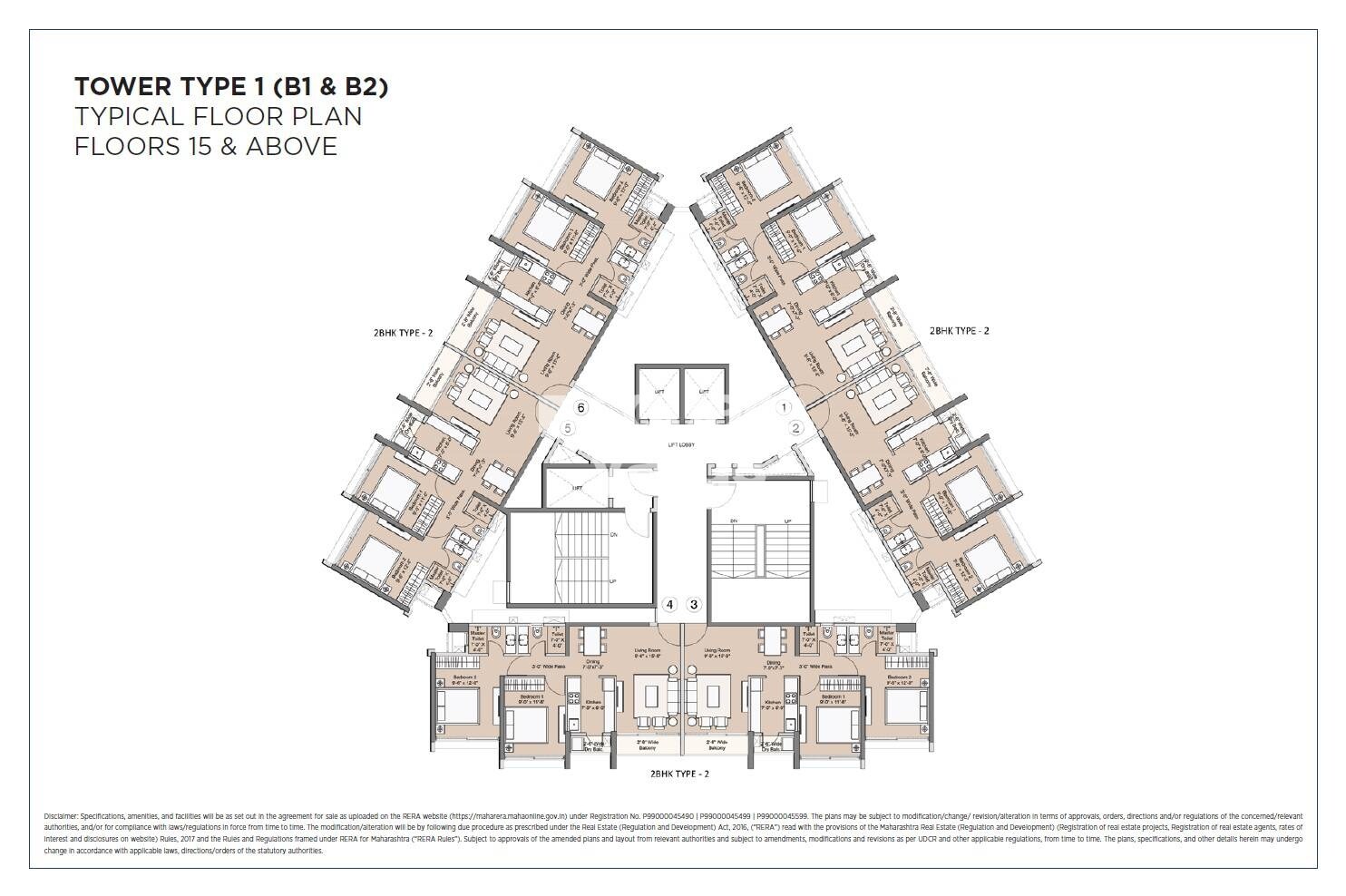 Sunteck Beach Residences Floor Plans 1