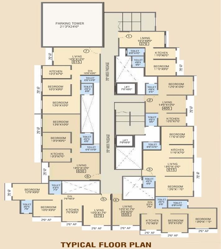 Tania Mona Tower Floor Plans