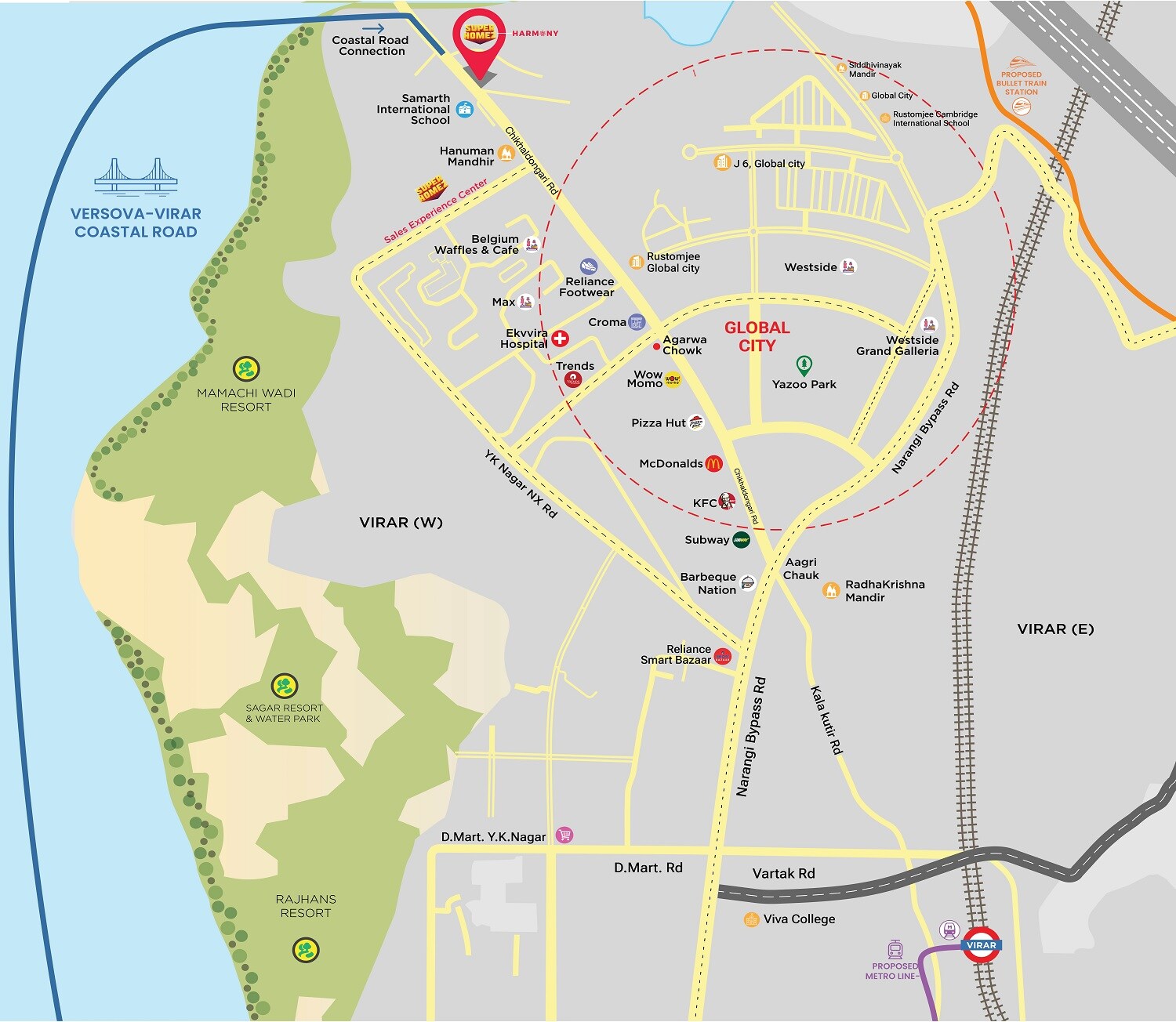 Vinay Super Homez Harmony Location Image