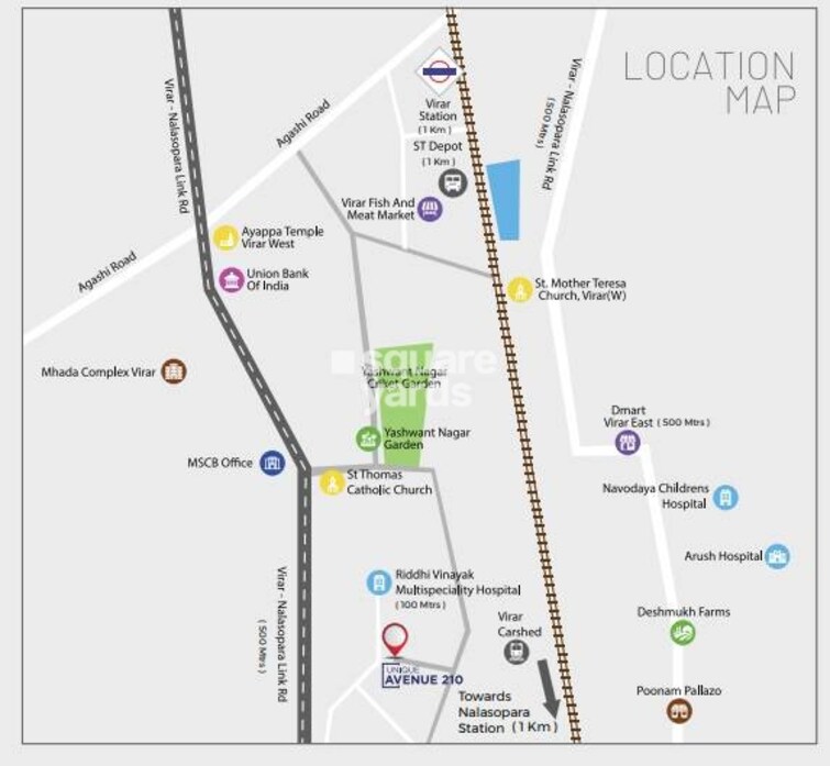 Vinay Unique Avenue 210 Location Image