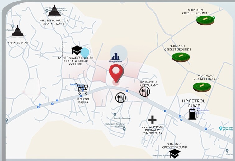 Vinayak Apartments Virar Location Image