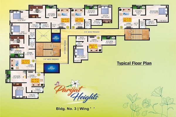 Viva Parijat Heights Floor Plans 1