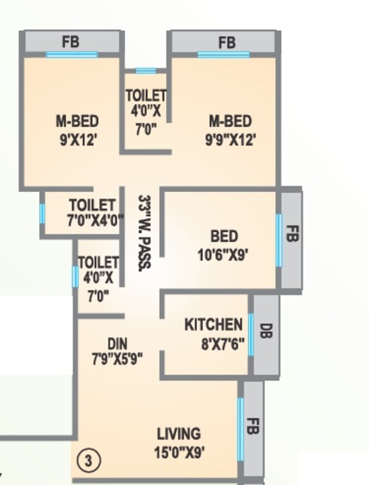 agarwal lifestyle apartment 3 bhk 1275sqft 20215213135205