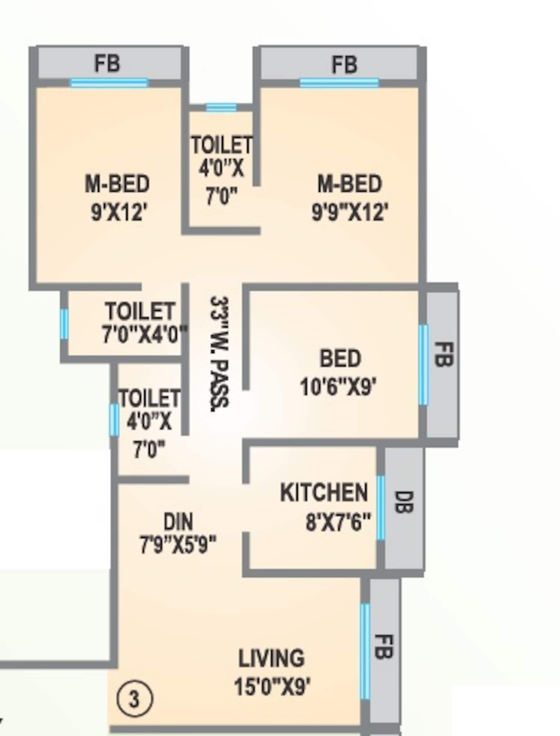 agarwal lifestyle apartment 3 bhk 1275sqft 20215213135205
