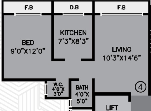 1 BHK 310 Sq. Ft. Apartment in Akansha Nidan Empire