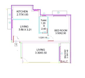 1 BHK 398 Sq. Ft. Apartment in Arya Durvankur Heights