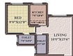 Aura Casa Vista 1 BHK Layout