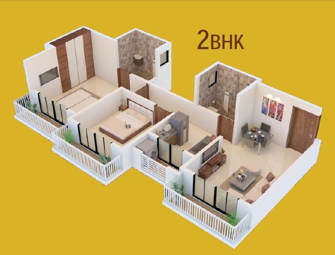 2 BHK 462 Sq. Ft. Apartment