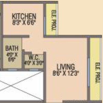 1 BHK 325 Sq. Ft. Apartment
