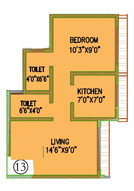 1 BHK 353 Sq. Ft. Apartment in Chandresh Vaibhav