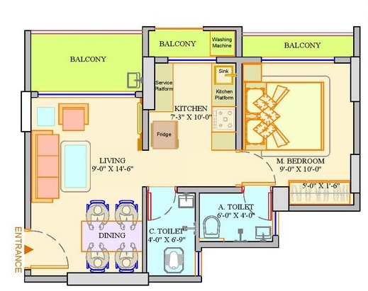 1 BHK 350 Sq. Ft. Apartment in Dange Chawre Crown