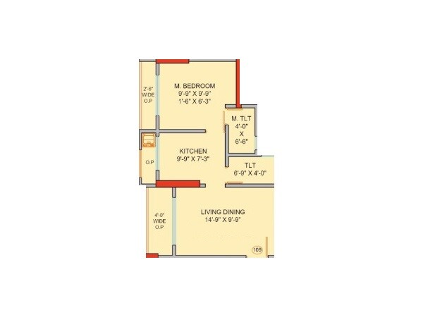 1 BHK 322 Sq. Ft. Apartment