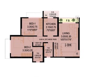 2 BHK 639 Sq. Ft. Apartment in Delight Divine Orchid