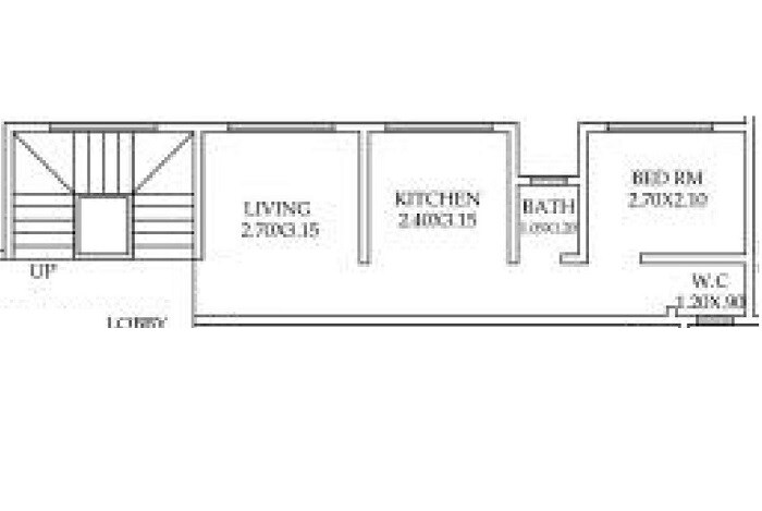 1 BHK 269 Sq. Ft. Apartment