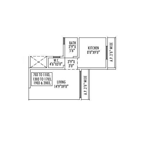 275 Sq. Ft. Studio