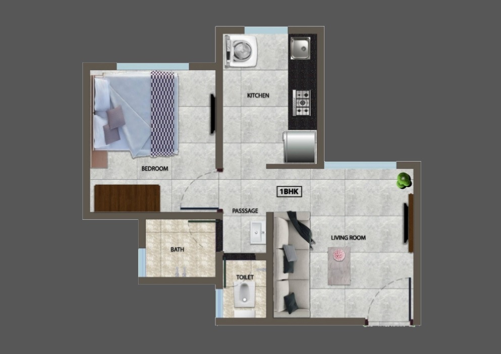 1 BHK 257 Sq. Ft. Apartment in Divyaraj Divyajal