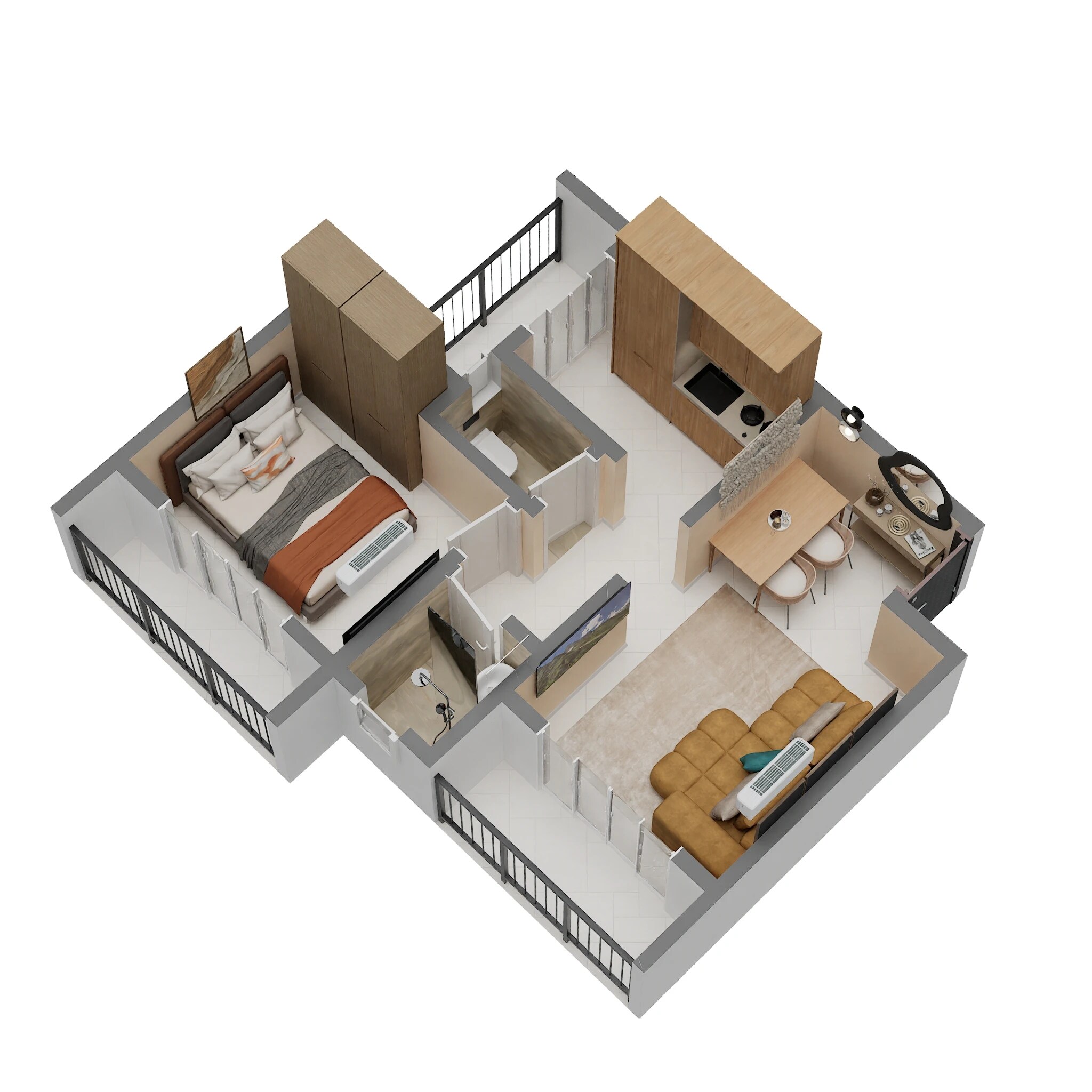 1 BHK 362 Sq. Ft. Apartment