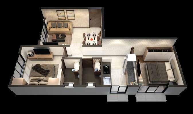 2 BHK 473 Sq. Ft. Apartment