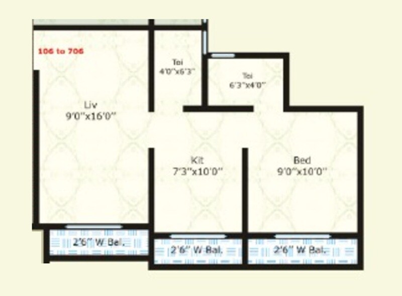 1 BHK 464 Sq. Ft. Apartment