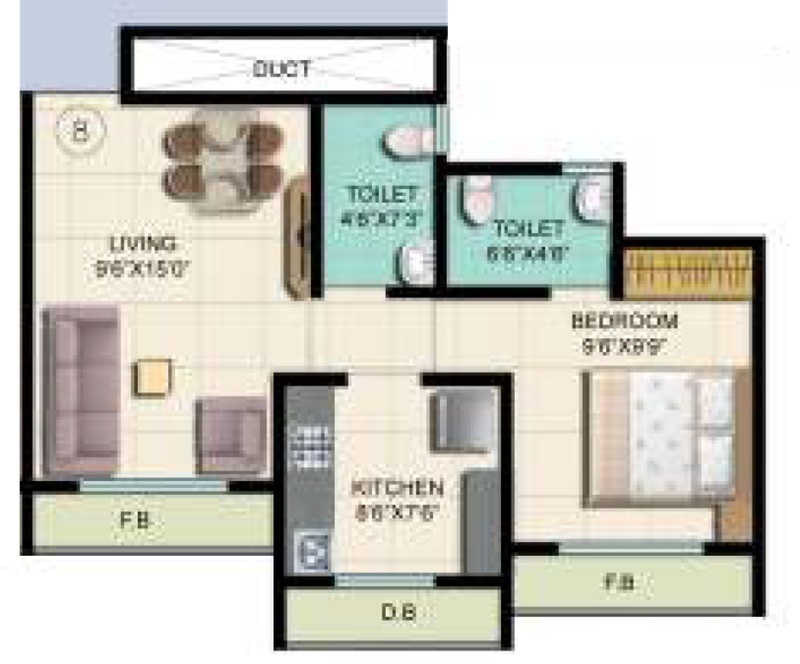 1 BHK 431 Sq. Ft. Apartment in Haridwar Siddh