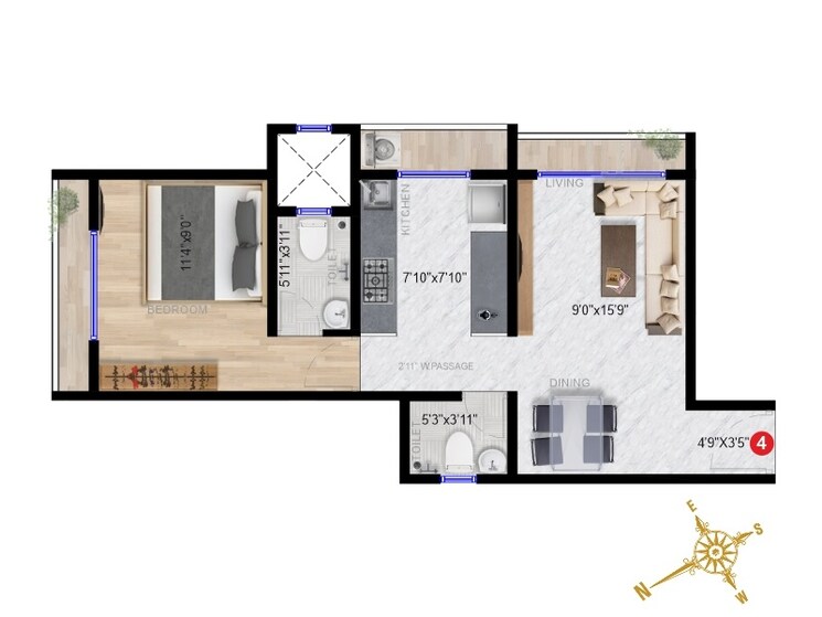 Other, imperial-splendora 1 Bedroom 429 Sq.Ft. Apartment In Vasai East Palghar 9377963