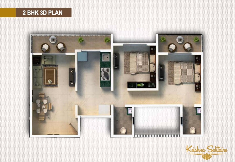 2 BHK 630 Sq. Ft. Apartment