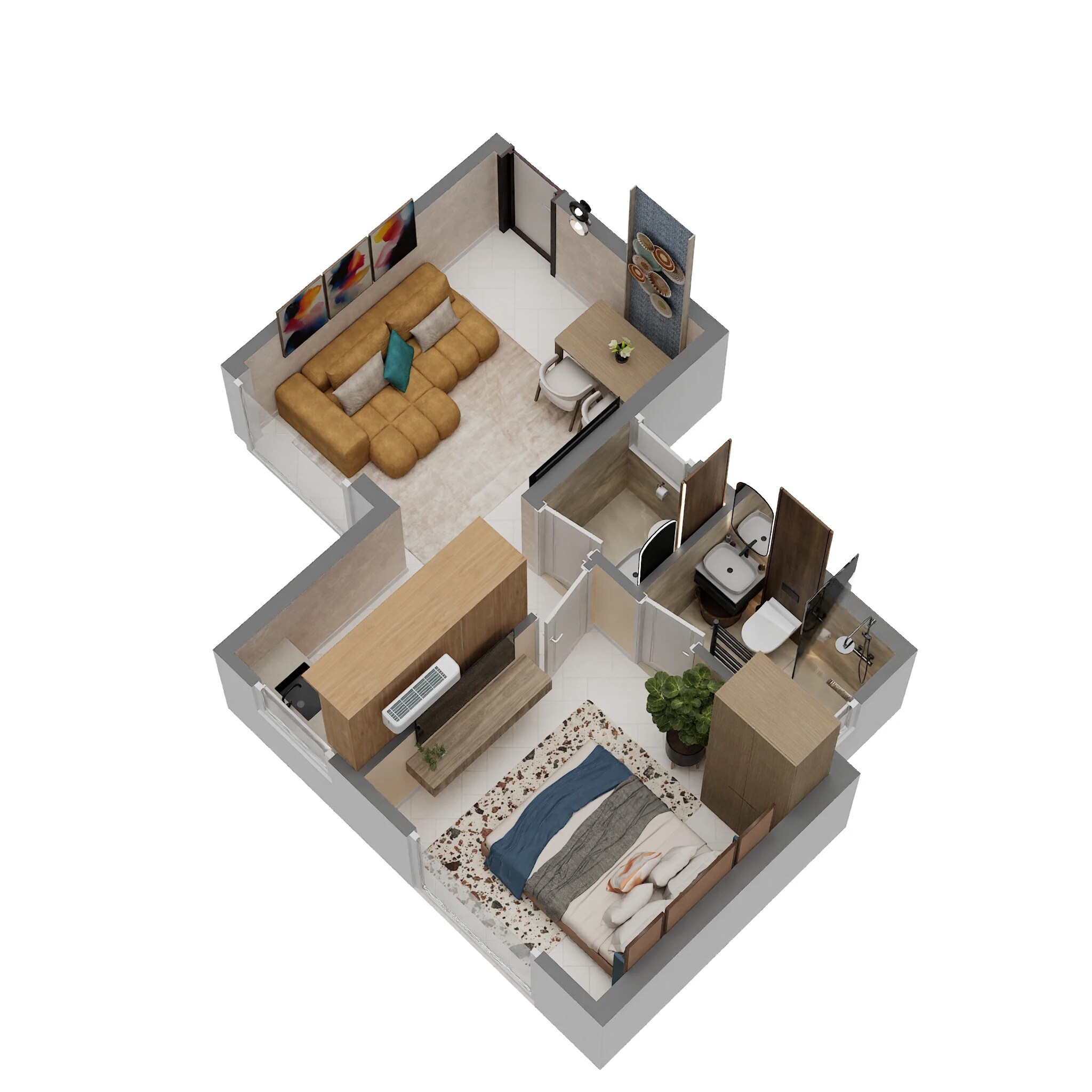 1 BHK 323 Sq. Ft. Apartment