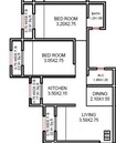 Lxmi Aakash Complex 2 BHK Layout