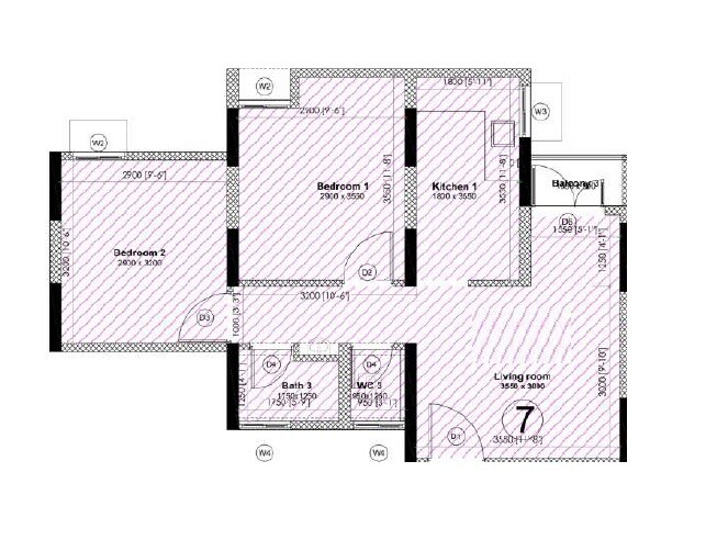 2 BHK 501 Sq. Ft. Apartment