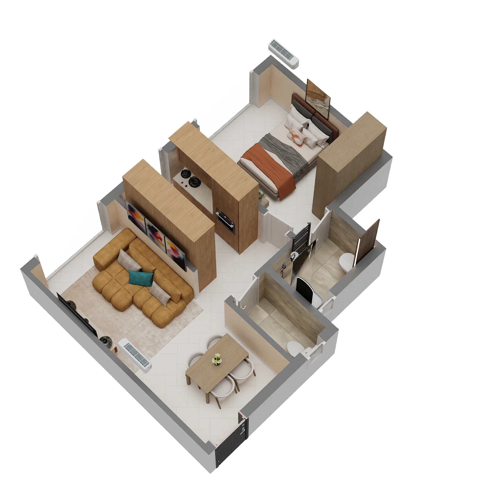 1 BHK 392 Sq. Ft. Apartment