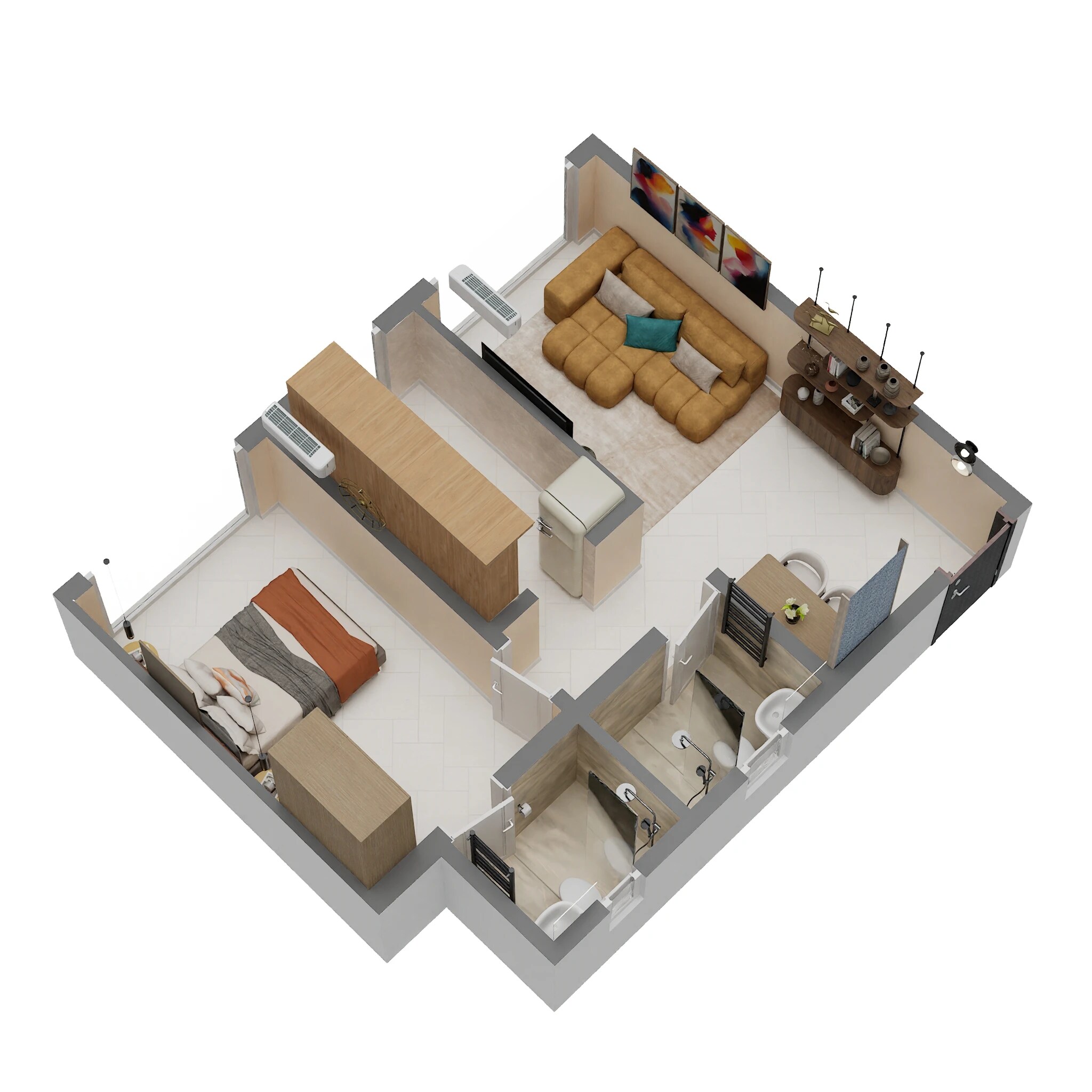 1 BHK 407 Sq. Ft. Apartment