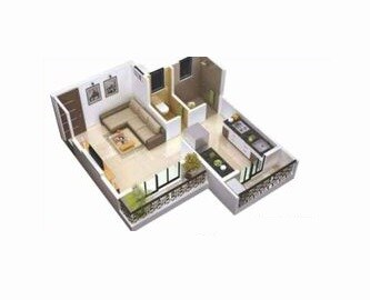 Floor plan of 210 Sq. Ft. Studio in Munish Glorious, Palghar