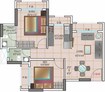 Nakshatra Pride-I 2 BHK Layout