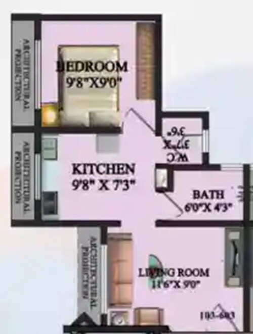 1 BHK 384 Sq. Ft. Apartment