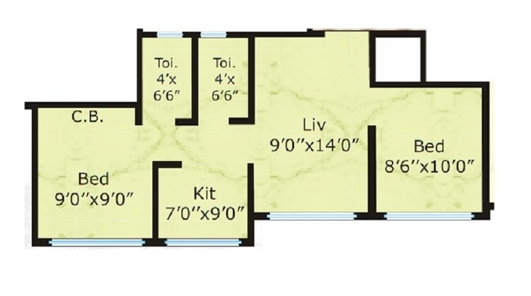 nine star pride 1 apartment 2 bhk 409sqft 20231624161611