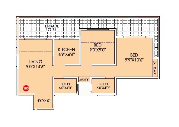 2 BHK 515 Sq. Ft. Apartment