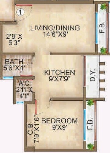  1 BHK Apartment at Ornate Galaxy, Naigaon East – for Sale