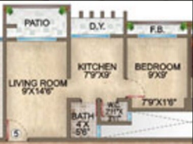 1 BHK 272 Sq. Ft. Apartment