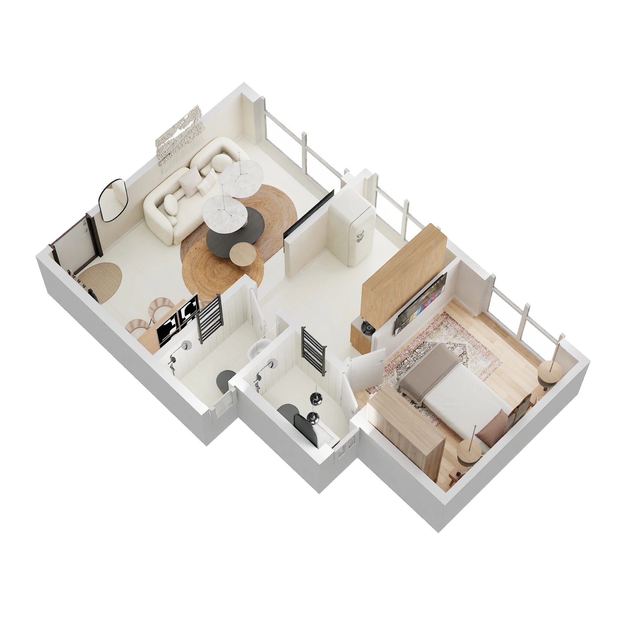 Floor plan of 1 BHK 464 Sq. Ft. Apartment in Ornate Heights, Palghar