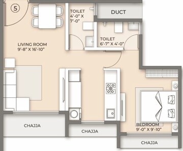  1 BHK Apartment at Ornate Serenity, Naigaon East – for Sale