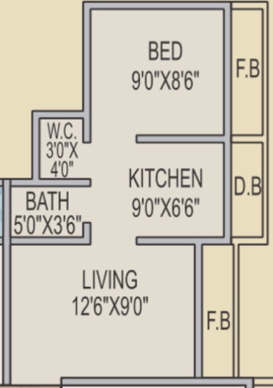 1 BHK 271 Sq. Ft. Apartment in Poonam Pallazo