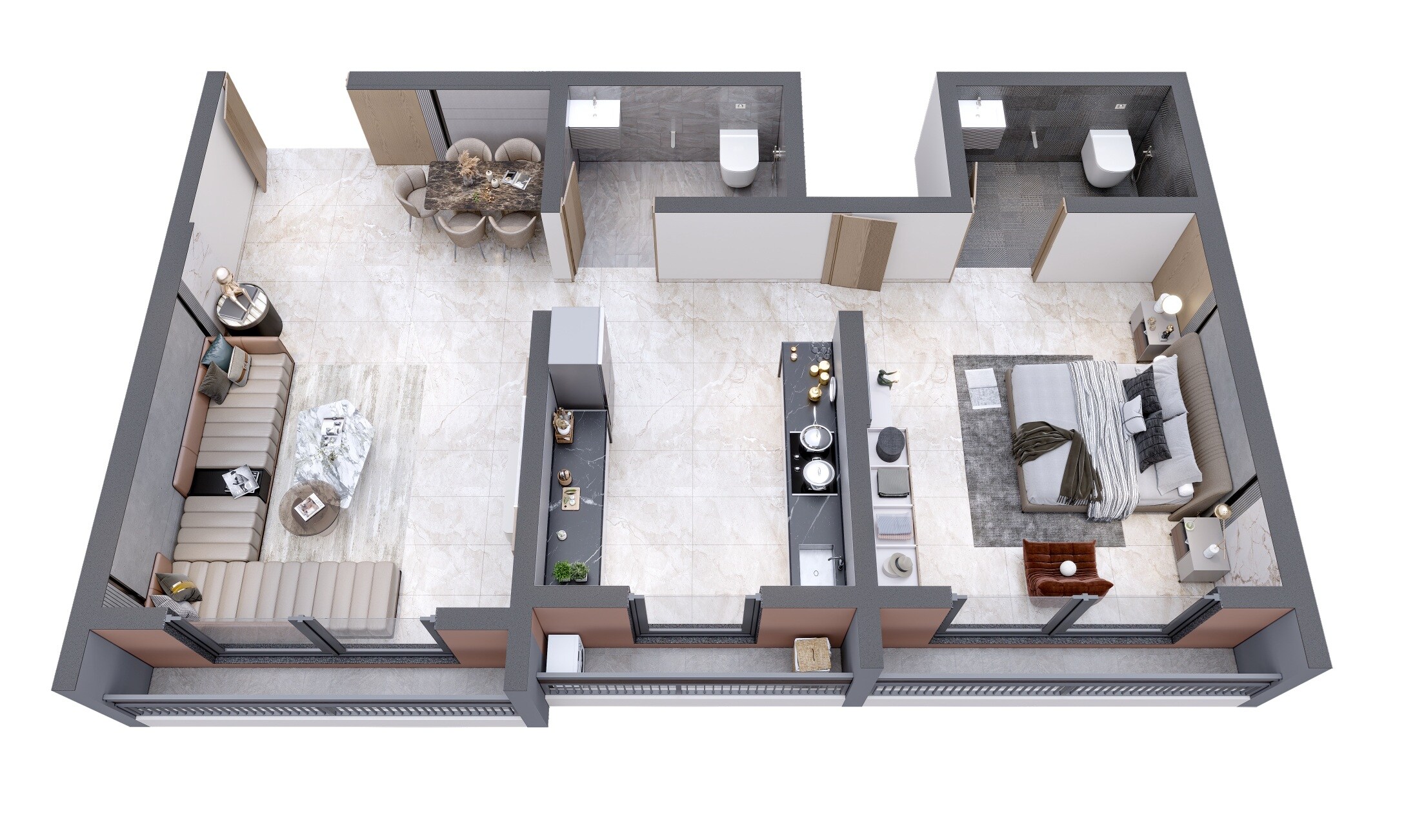 1 BHK 375 Sq. Ft. Apartment