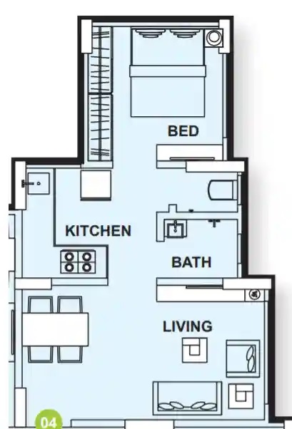 1 BHK 302 Sq. Ft. Apartment in Rachna And Crystal Shanti Classic