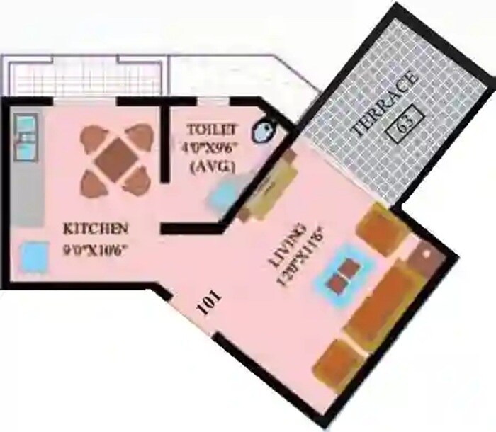 285 Sq. Ft. Studio